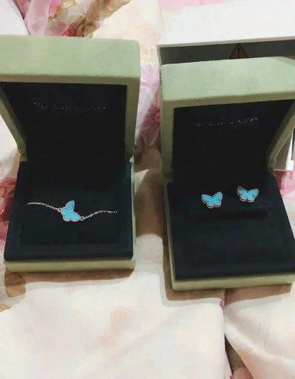 [Valéa jewellery]BUTTERFLY TURQUOISE EARRINGS SILVER