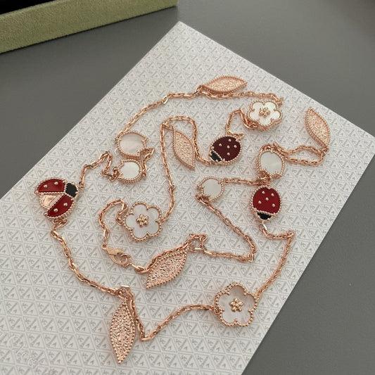 [Valéa jewellery]LUCKY SPRING 15 MOTIFS ROSE GOLD NECKLACE