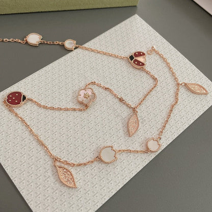 [Valéa jewellery]LUCKY SPRING 15 MOTIFS ROSE GOLD NECKLACE