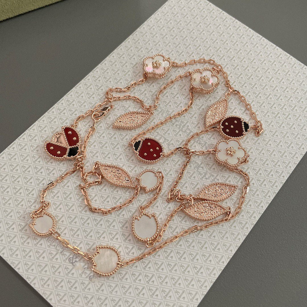 [Valéa jewellery]LUCKY SPRING 15 MOTIFS ROSE GOLD NECKLACE