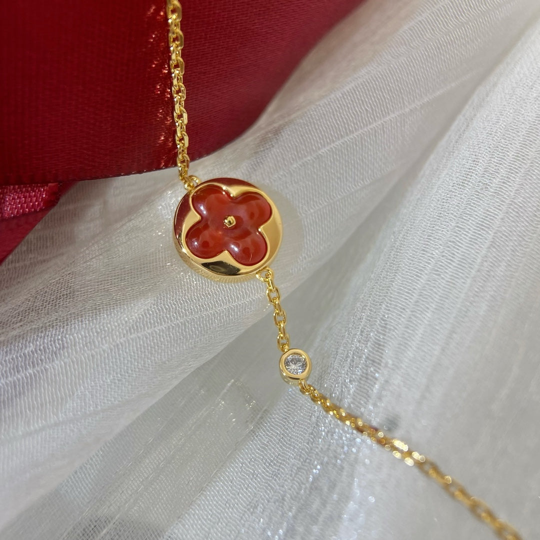 [valéa jewellery]SUN PEDANT CARNELIAN BRACELET