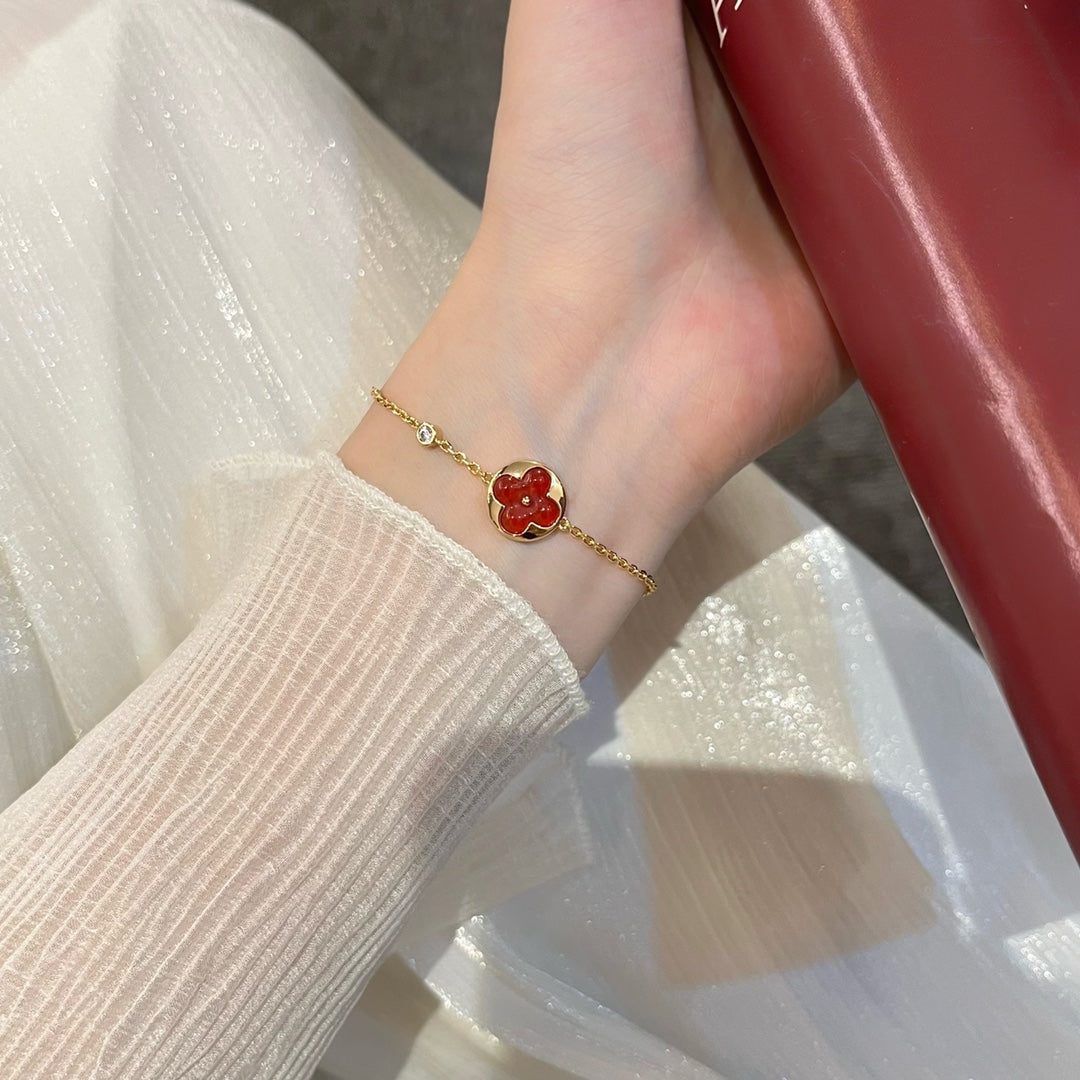 [valéa jewellery]SUN PEDANT CARNELIAN BRACELET