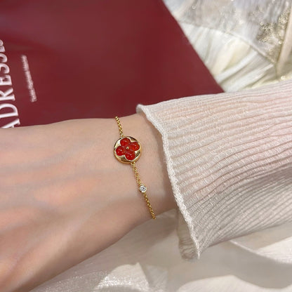 [valéa jewellery]SUN PEDANT CARNELIAN BRACELET