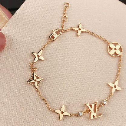 [valéa jewellery]STAR AND SUN 7 MOTIFS GOLD BRACELET