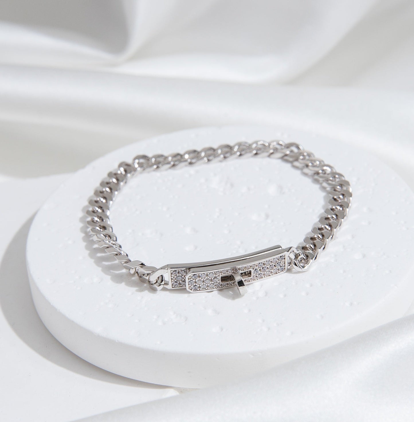 [Valéa jewellery]KELLY CHAIN SILVER DIAMOND BRACELET