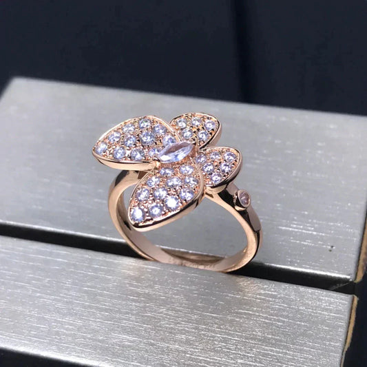 [Valéa jewellery]BUTTERFLY PINK GOLD DIAMOND RING