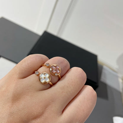 [valéa jewellery]SUN 1 DIAMOND PINK MOP RING