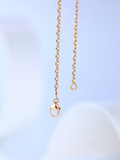 [Valéa jewellery]H CAGE PINK GOLD NECKLACE