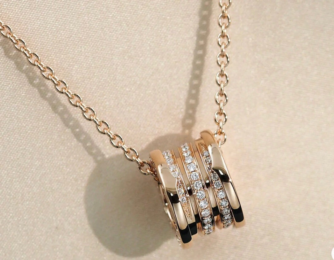 [valéa jewellery]ZERO 1 PINK GOLD DIAMOND NECKLACE