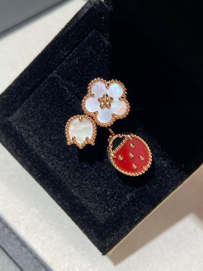 [Valéa jewellery]LUCKY 3 MOTIF ROSE GOLD RING