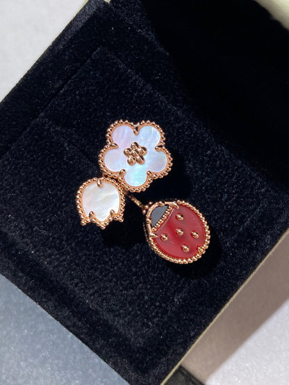 [Valéa jewellery]LUCKY 3 MOTIF ROSE GOLD RING