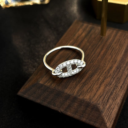 [Valéa jewellery]RONDE SMALL SILVER DIAMOND RING