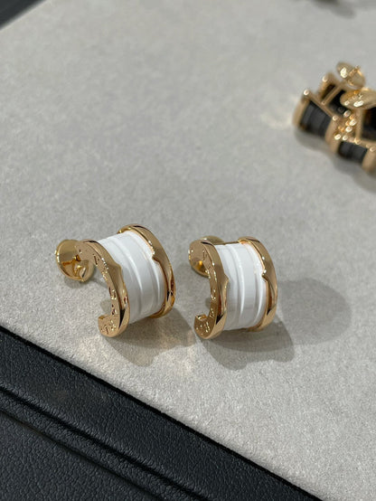 [valéa jewellery]ZERO 1 PINK GOLD CERAMIC EARRINGS