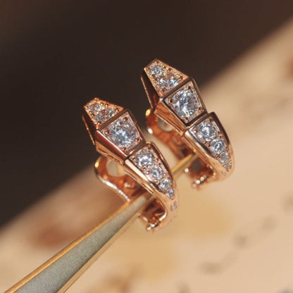 [Valéa jewellery]SERPENT PINK GOLD DIAMOND EARRINGS