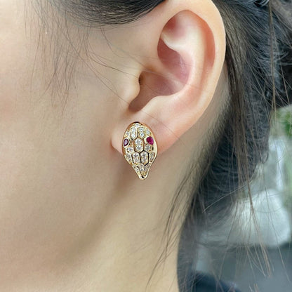 [Valéa jewellery]SERPENT DIAMOND STUD EARRINGS