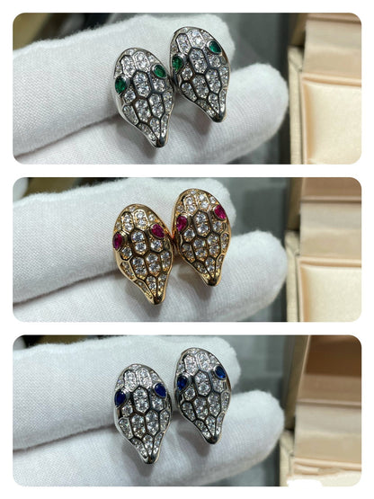 [Valéa jewellery]SERPENT DIAMOND STUD EARRINGS