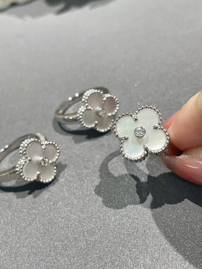 [Valéa jewellery]CLOVER SILVER MOP DIAMOND RING