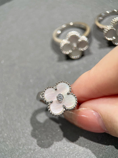 [Valéa jewellery]CLOVER SILVER MOP DIAMOND RING