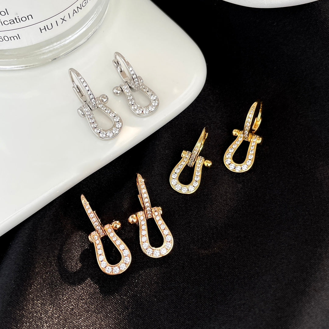 [Valéa jewellery]FORCE 10 FULL DIAMOND DROP EARRINGS MEDIUM MODEL