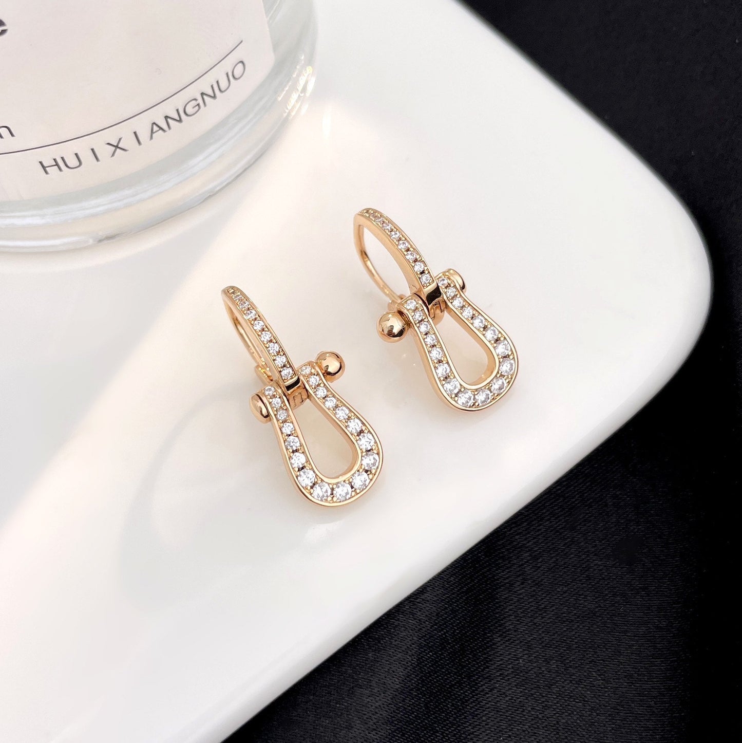 [Valéa jewellery]FORCE 10 FULL DIAMOND DROP EARRINGS MEDIUM MODEL