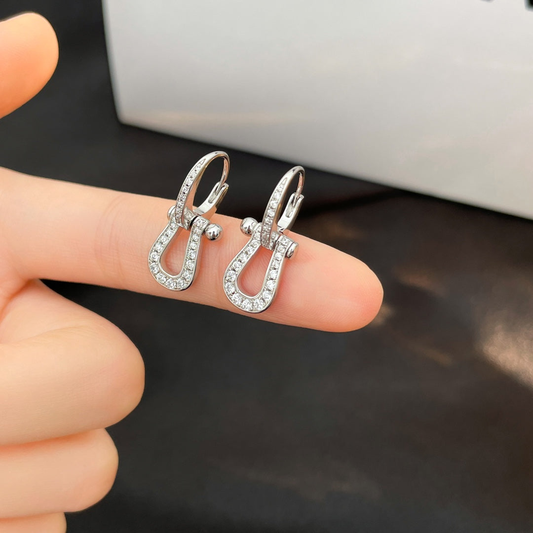 [Valéa jewellery]FORCE 10 FULL DIAMOND DROP EARRINGS MEDIUM MODEL