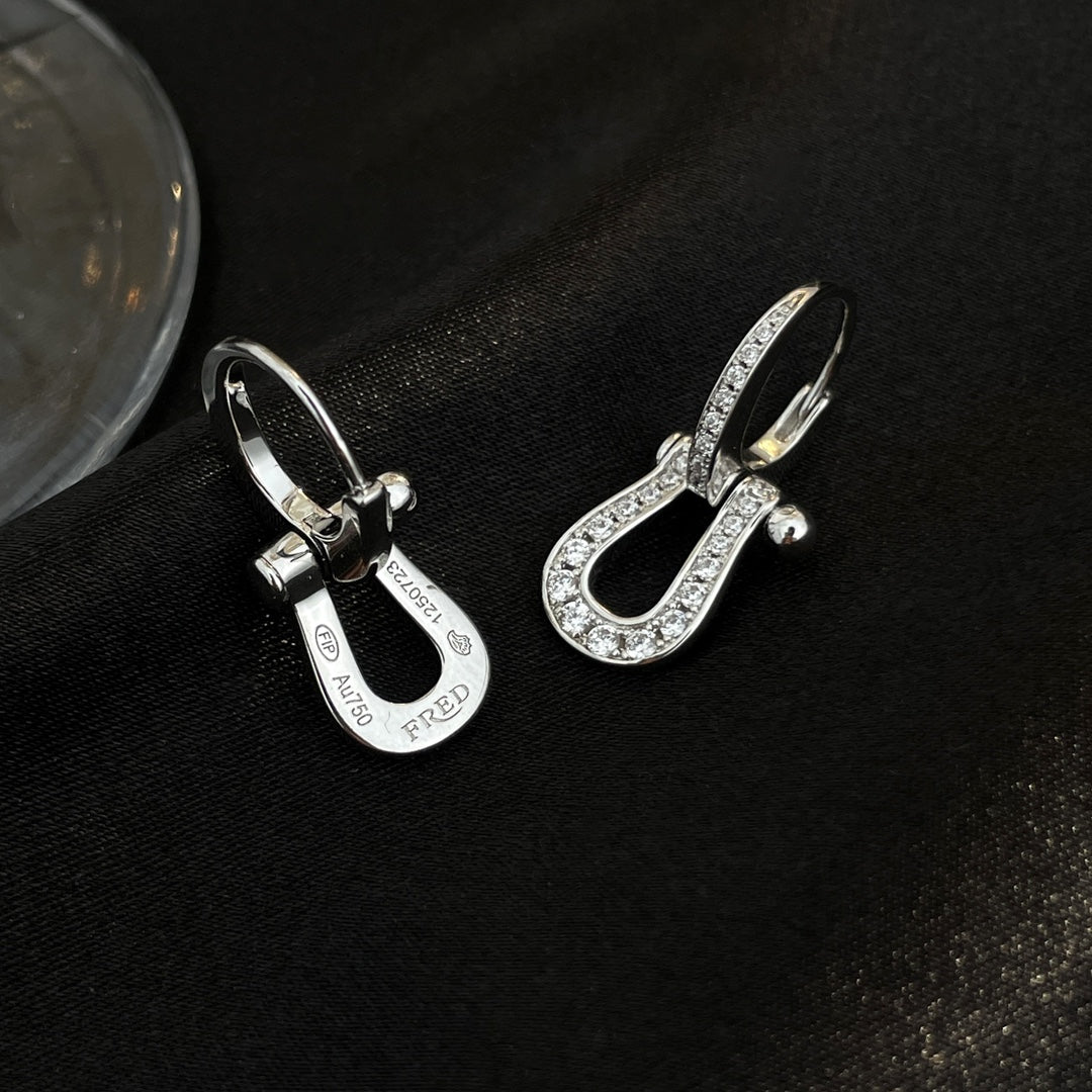 [Valéa jewellery]FORCE 10 FULL DIAMOND DROP EARRINGS MEDIUM MODEL