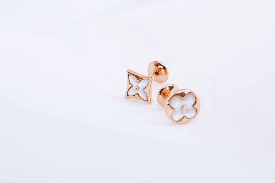 [valéa jewellery]STAR AND SUN PINK GOLD MOP STUD EARRINGS