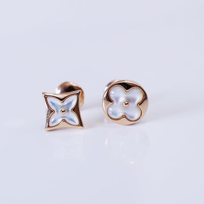 [valéa jewellery]STAR AND SUN PINK GOLD MOP STUD EARRINGS