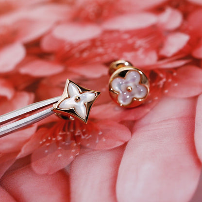 [valéa jewellery]STAR AND SUN PINK GOLD MOP STUD EARRINGS