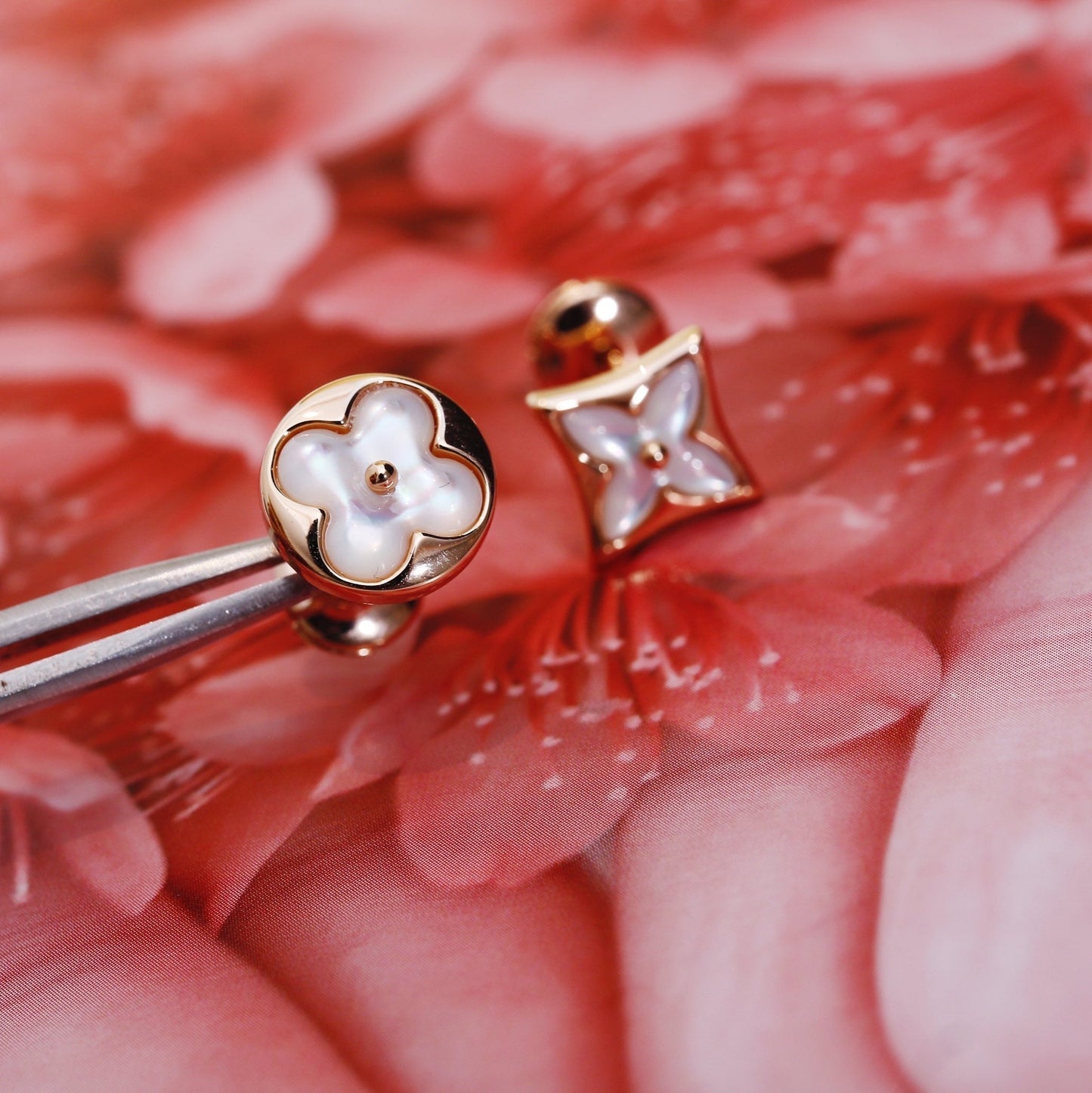 [valéa jewellery]STAR AND SUN PINK GOLD MOP STUD EARRINGS