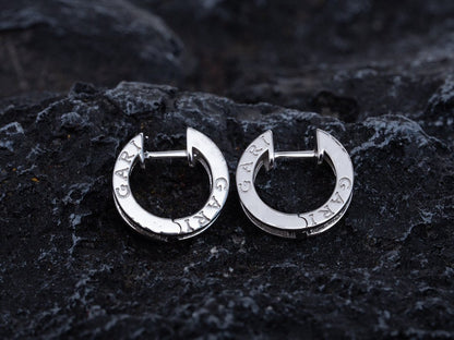 [valéa jewellery]ZERO 1 MINI SILVER DIAMOND EARRINGS