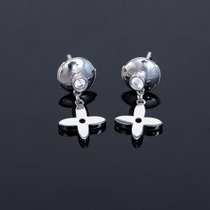 [valéa jewellery]VIDYLLE SILVER DIAMOND MINI DROP EARRINGS