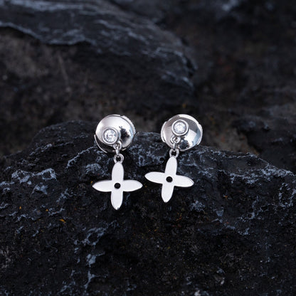 [valéa jewellery]VIDYLLE SILVER DIAMOND MINI DROP EARRINGS