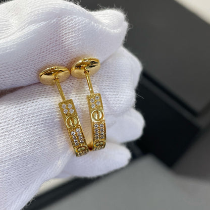 [Valéa jewellery]LOVE DIAMOND GOLD HOOP EARRINGS