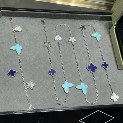 [Valéa jewellery]LUCKY CLOVER SILVER 11 MOTIF NECKLACE