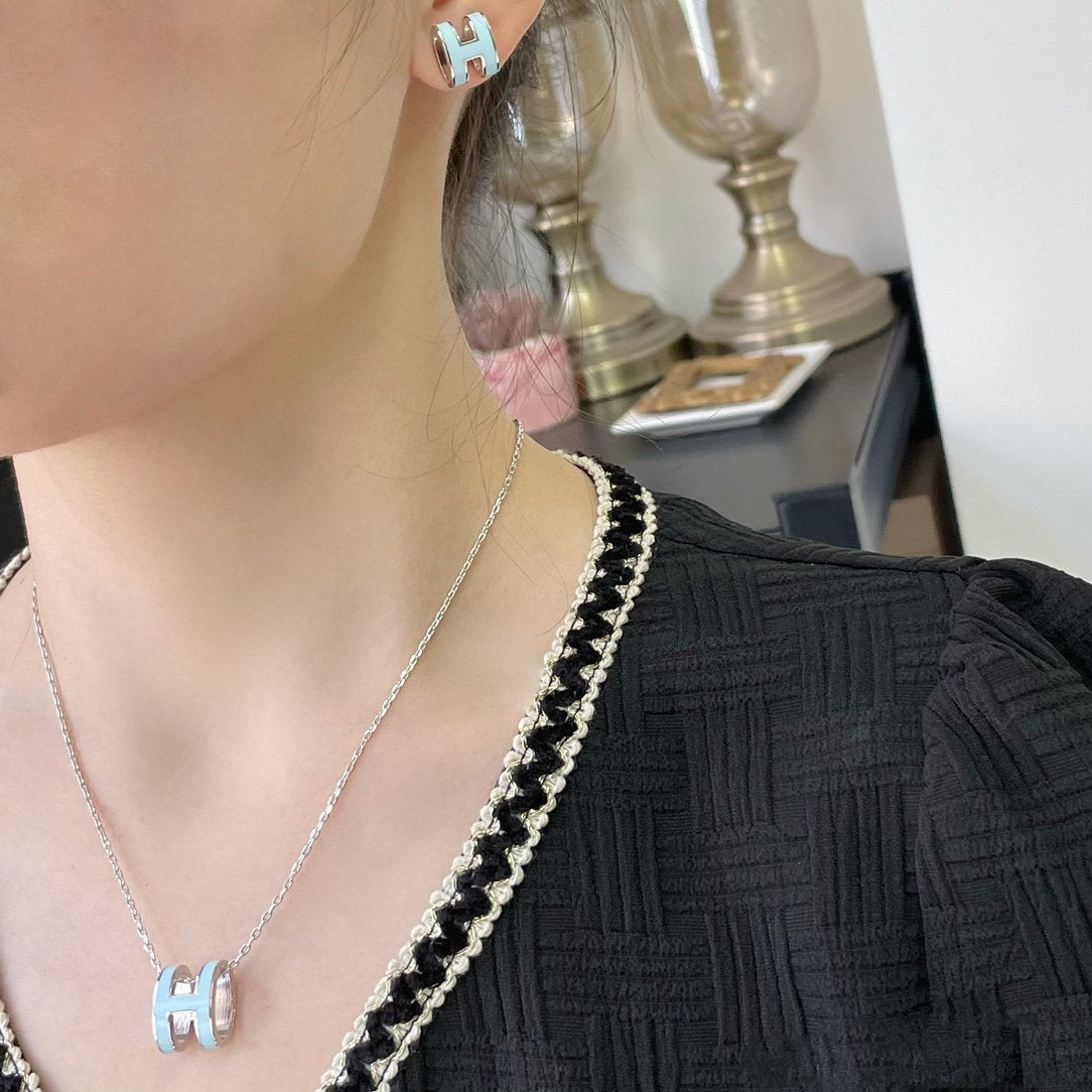 [Valéa jewellery]POP H SKY BLUE NECKLACE