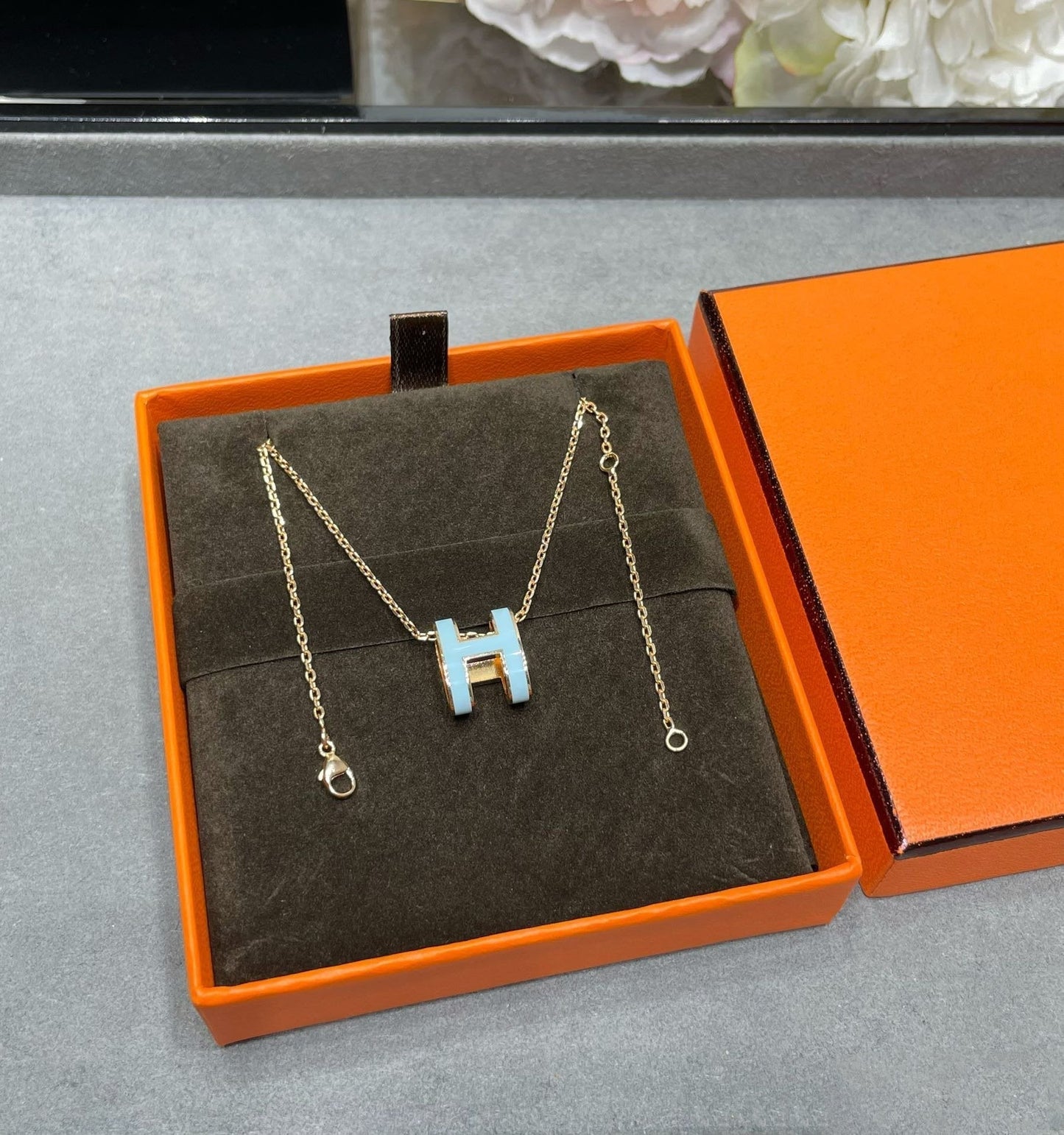 [Valéa jewellery]POP H SKY BLUE NECKLACE