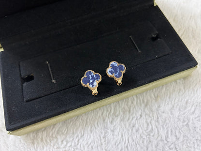 [Valéa jewellery]CLOVER PIETERSITE MEDIUM STUD EARRINGS