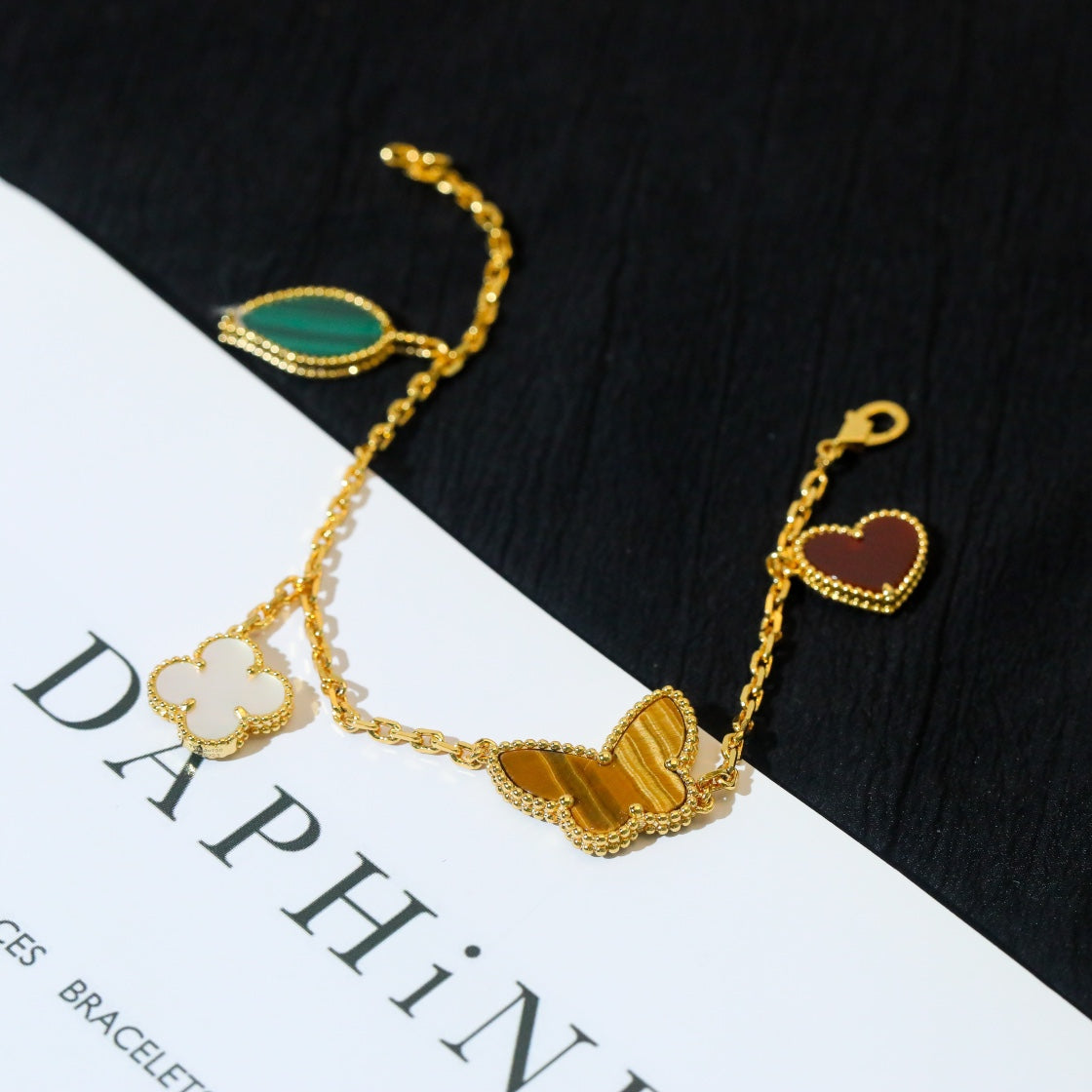 [Valéa jewellery]LUCKY SPRING 5 MOTIF GOLD BRACELET