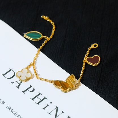 [Valéa jewellery]LUCKY SPRING 5 MOTIF GOLD BRACELET