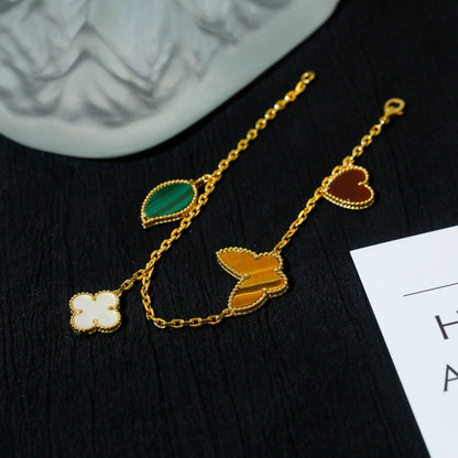 [Valéa jewellery]LUCKY SPRING 5 MOTIF GOLD BRACELET