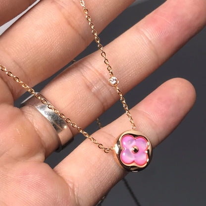 [Valéa jewellery]COLOR BLOSSOM PINK MOP SUN GOLD NECKLACE