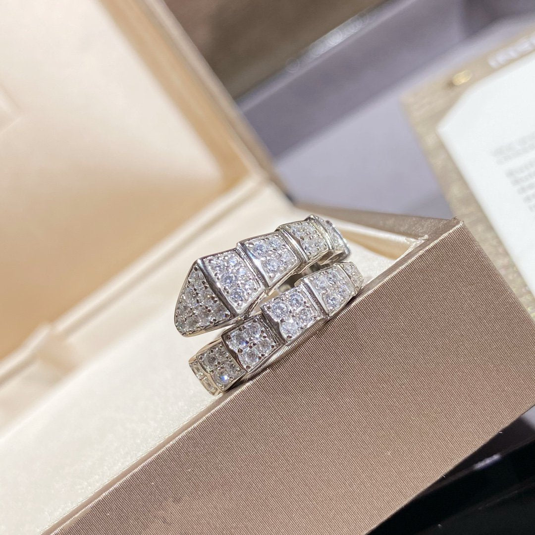 [valéa jewellery]SERPENTI RING SILVER DIAMOND PAVED