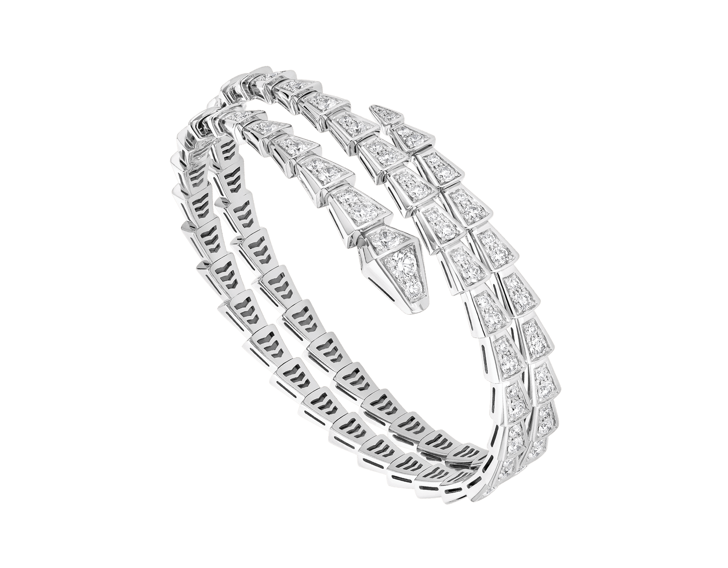 [valéa jewellery]SERPENTI BRACELET SILVER DIAMOND DOUBLE ROW