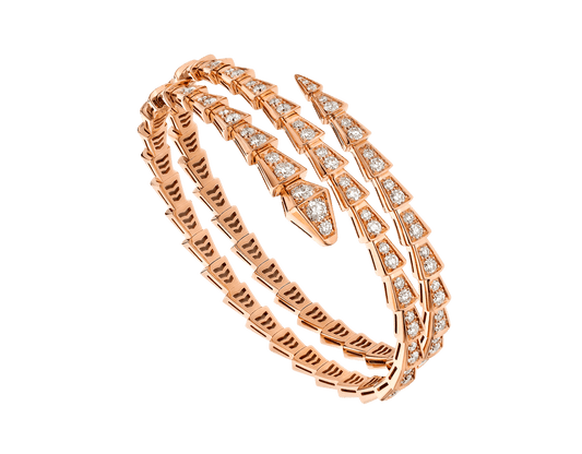 [Valéa jewellery]SERPENTI BRACELET PINK GOLD DIAMOND DOUBLE ROW