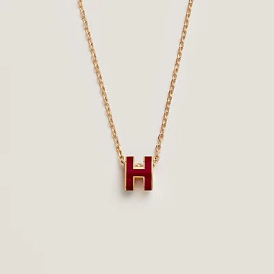 [Valéa jewellery]HM CLIC RED ENAMEL GOLD NECKLACE