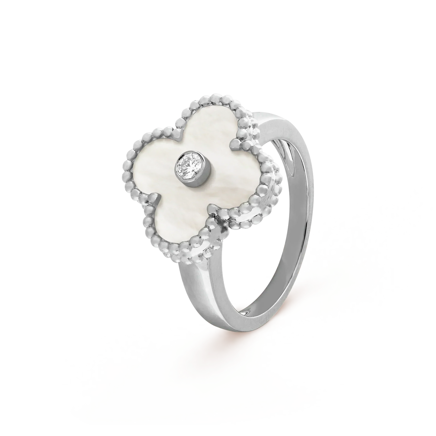 [Valéa jewellery]CLOVER SILVER MOP DIAMOND RING