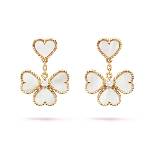 [Valéa jewellery]CLOVER SWEET WHITE MOP EARRINGS