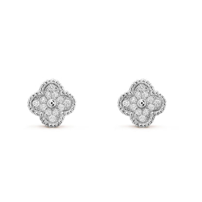 [Valéa jewellery]CLOVER MINI DIAMOND STUD EARRINGS