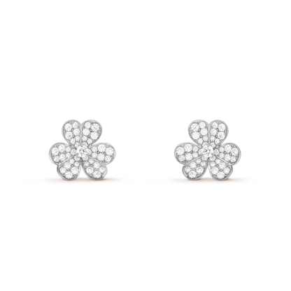 [Valéa jewellery]CLOVER COMOS DIAMOND EARRINGS SILVER